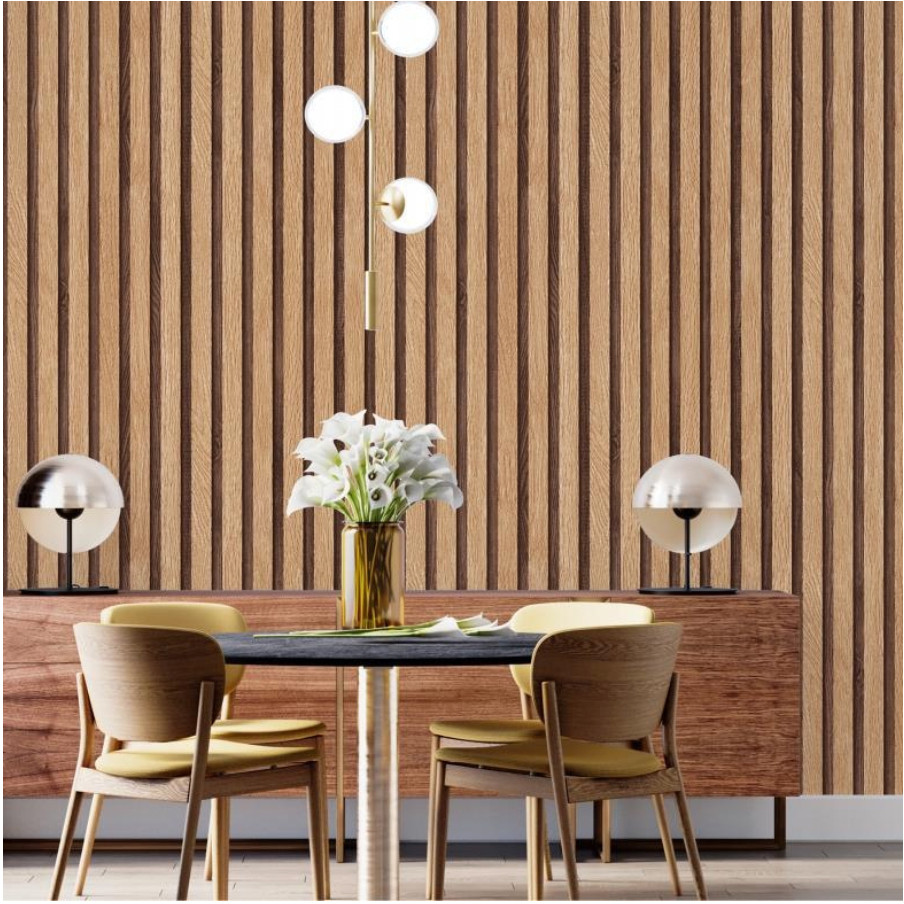 Jual Wallpaper Dinding Motif Elegan Panel Kayu 9m S D 10m X 45cm