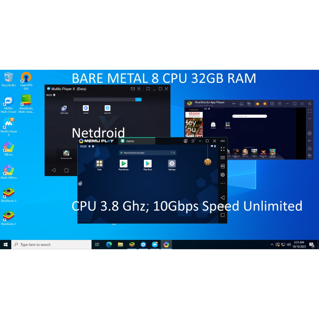 Jual BARE METAL RDP,Support Emu,VPN,Bot,OBS Windows Spek 8 CPU 4.5Ghz ...