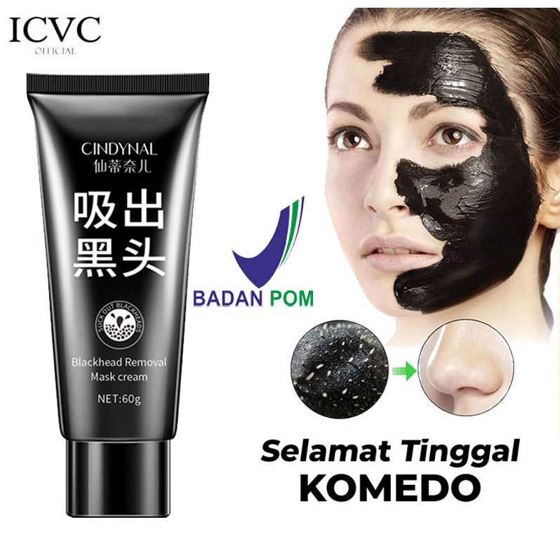 Jual SUDAH BPOM CINDYNAL BLACK MASK Remove Blackhead Mask Actived Carbon Masker Wajah Komedo