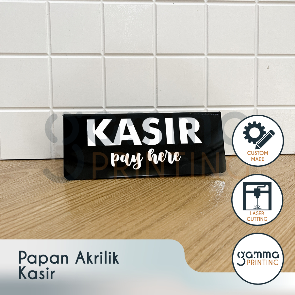 Jual Papan Meja Kasir Akrilik Cashier Acrylic Table Sign Shopee Indonesia 7253