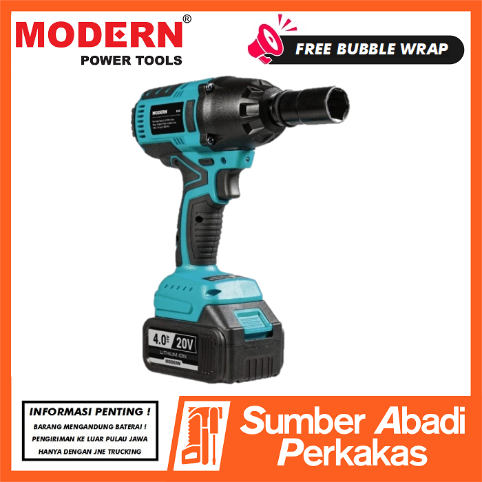 Jual Modern M Mesin Bor Impact Wrench Cordless V Pembuka Baut