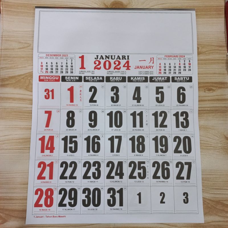 Jual KALENDER KERJA JUMBO HVS 2024 | Shopee Indonesia