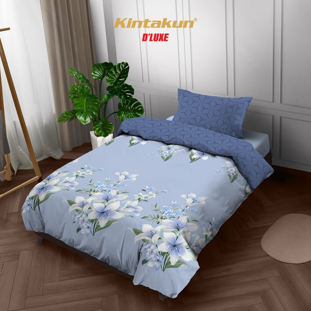 Jual Kintakun Bedcover Set Fitted 120 Extra Single Bunga Aesthetic