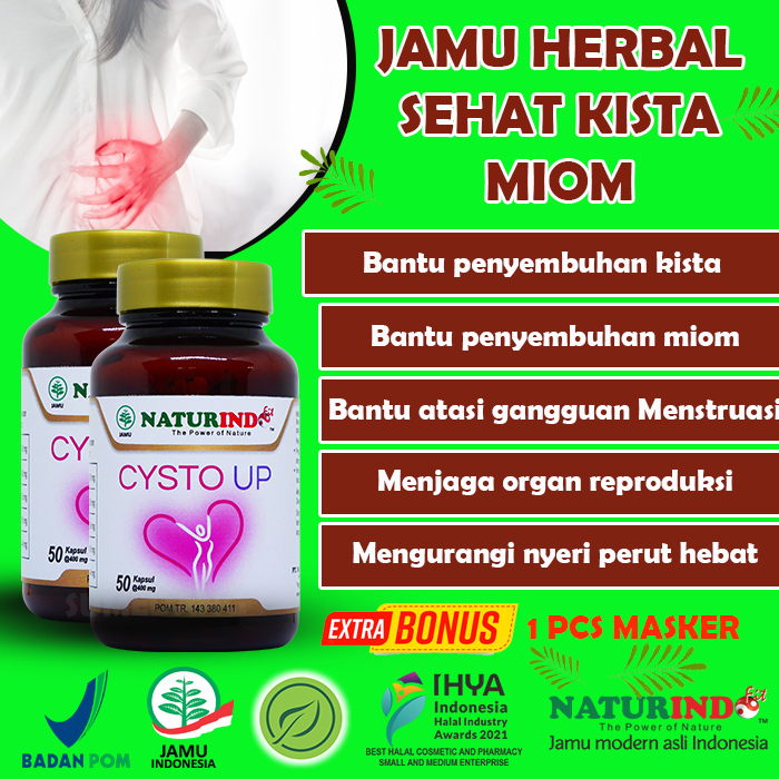 Jual Cysto Up Herbal Naturindo Isi 50 Kapsul Membantu Menjaga Kesehatan Kista Dan Miom Shopee 9417