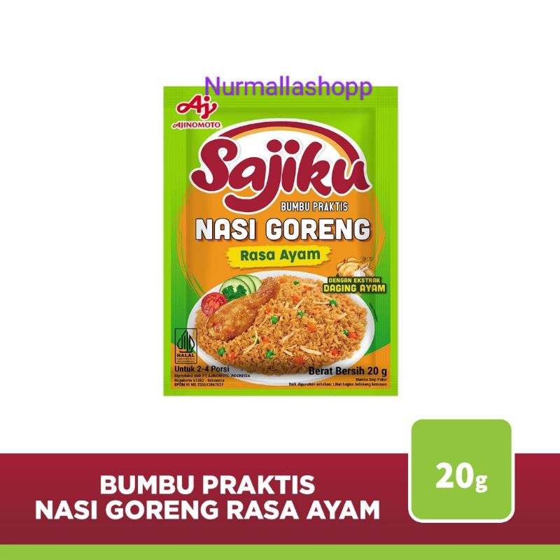 Jual Sajiku Bumbu Praktis Nasi Goreng All Variant Pcs Shopee Indonesia