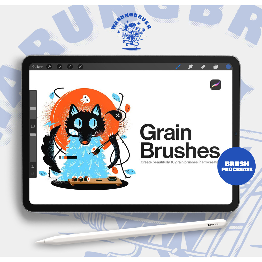 Jual 10 Grain Brushes Procreate BP00436 | Shopee Indonesia