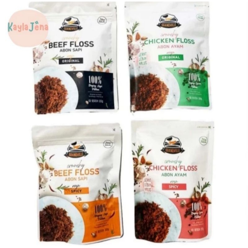 Jual GRANDVILLE Abon CIPUNG Beef Floss Abon Sapi Chicken Floss Abon