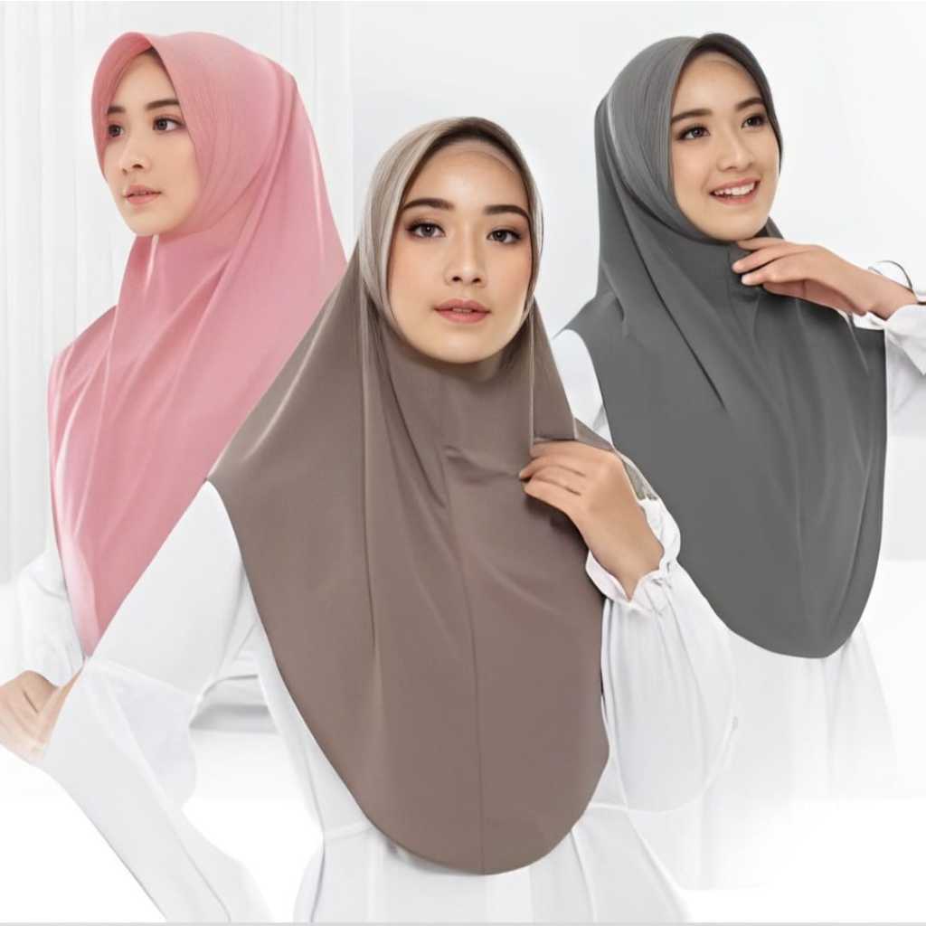 Jual HIJAB JERSEY INSTAN BERGO OVAL PREMIUM\JILBAB JERSEY INSTAN OVAL ...