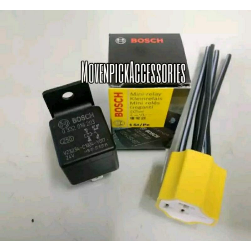 Jual RELAY BOSCH 24V 20A KAKI 5 87 POLOS PORTUGAL + SOCKET RELAY