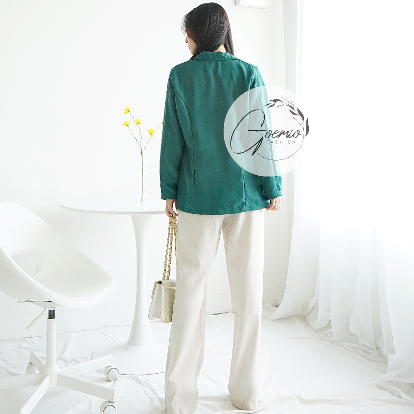 Jual ilook | Sheila Blazer Outer Emperor Velvet Casual Korean Trendy ...