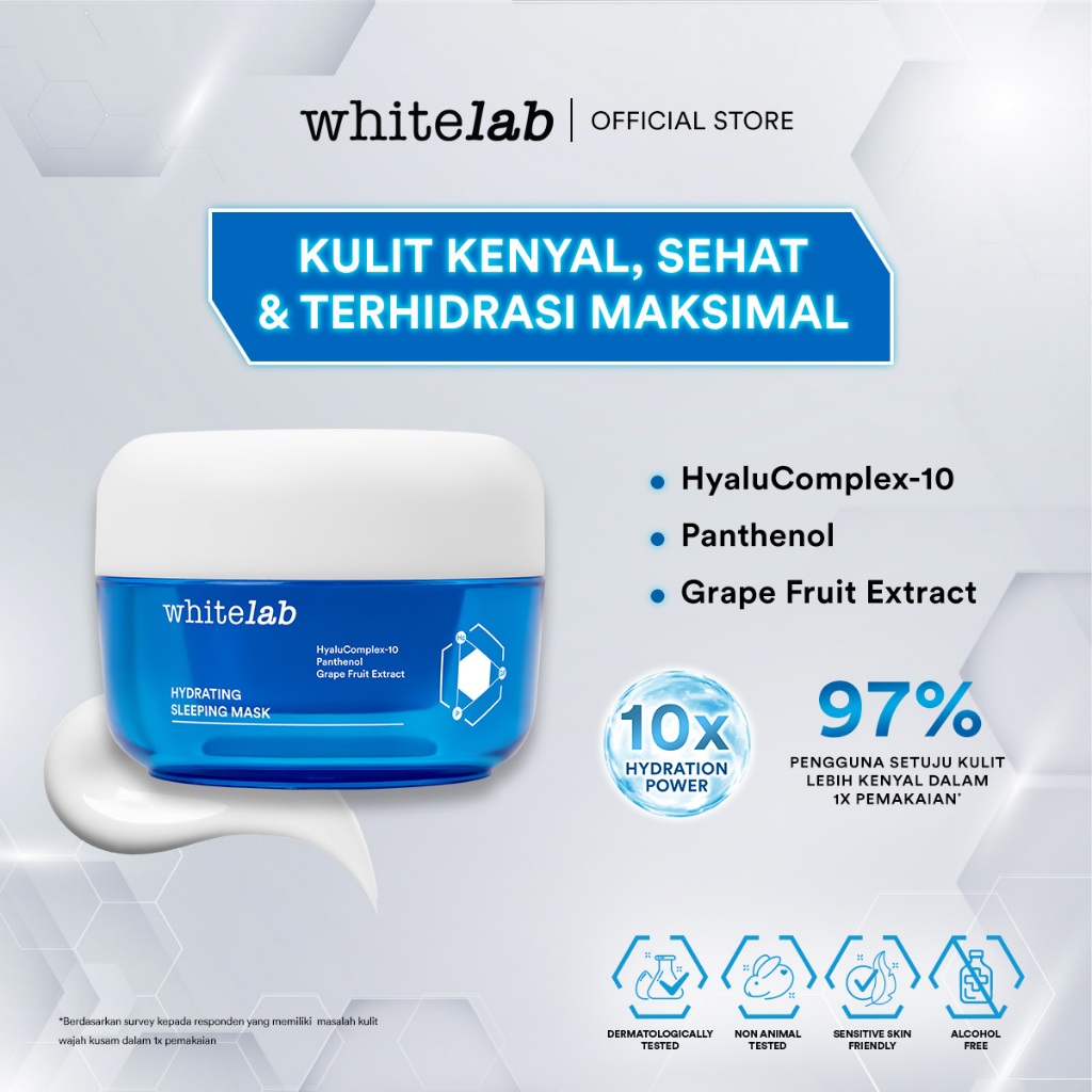 Jual Whitelab Hydrating Sleeping Mask Pelembap Malam Untuk Kulit