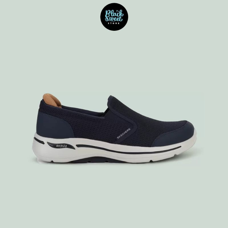 Jual Sepatu Slip On Skechers Go Walk Arch Fit Robust Comfort Navy Nvy Shopee Indonesia