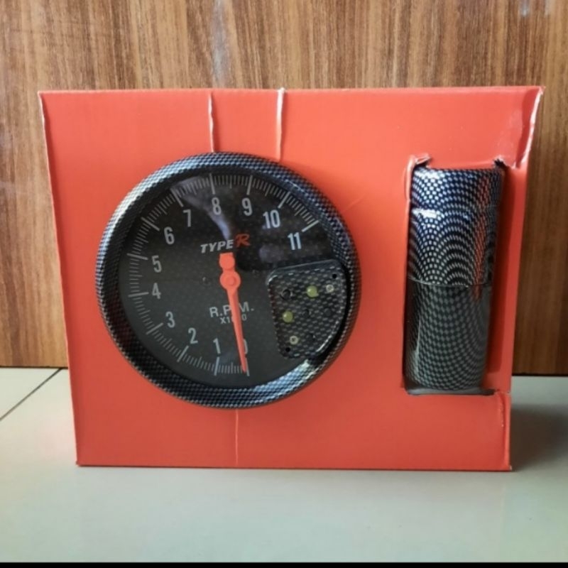 Jual Tachometer RPM Type R Motif Carbon 5 Inch RPM Tachometer Type R