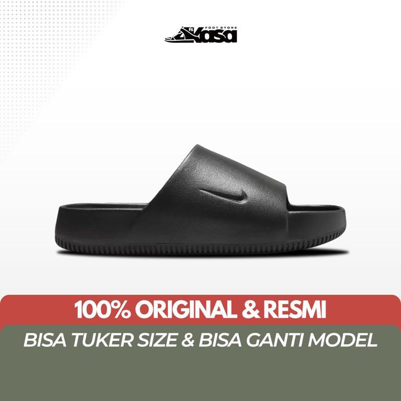 Sandal Slide Unisex Nike Calm Black Black Triple black