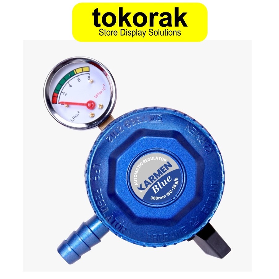 Jual Karmen Regulator Meter Blue Kepala Gas Lpg Premium Quality Sni