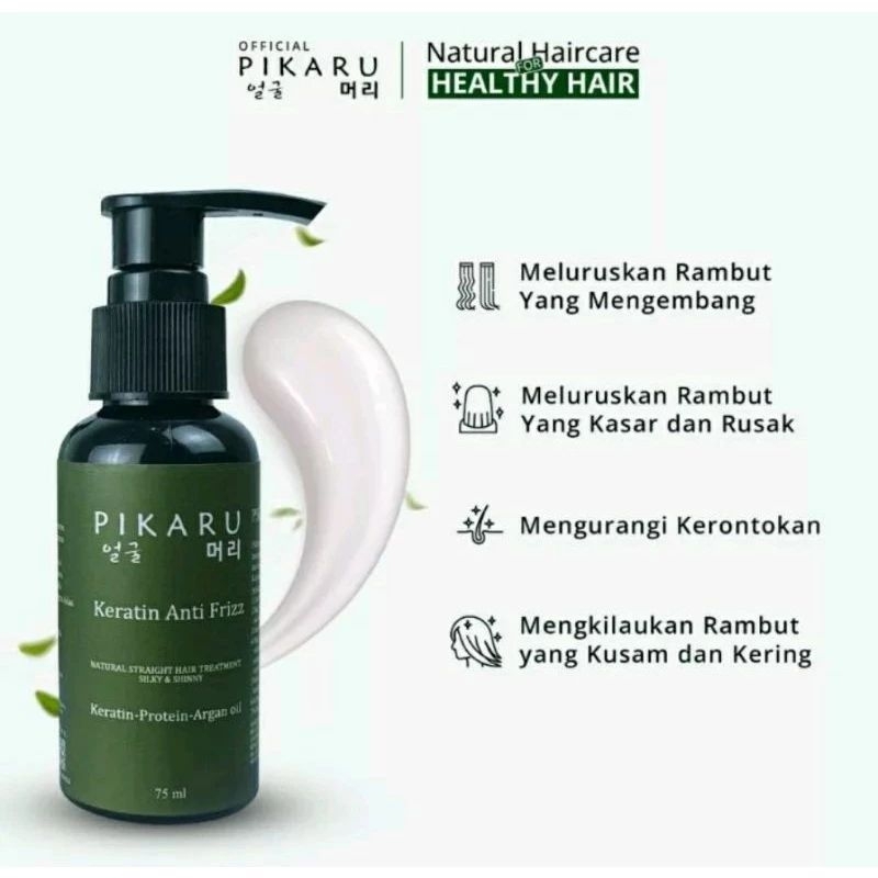 Jual Pikaru Keratin Treatment Anti Frizz 75 Ml Shopee Indonesia 
