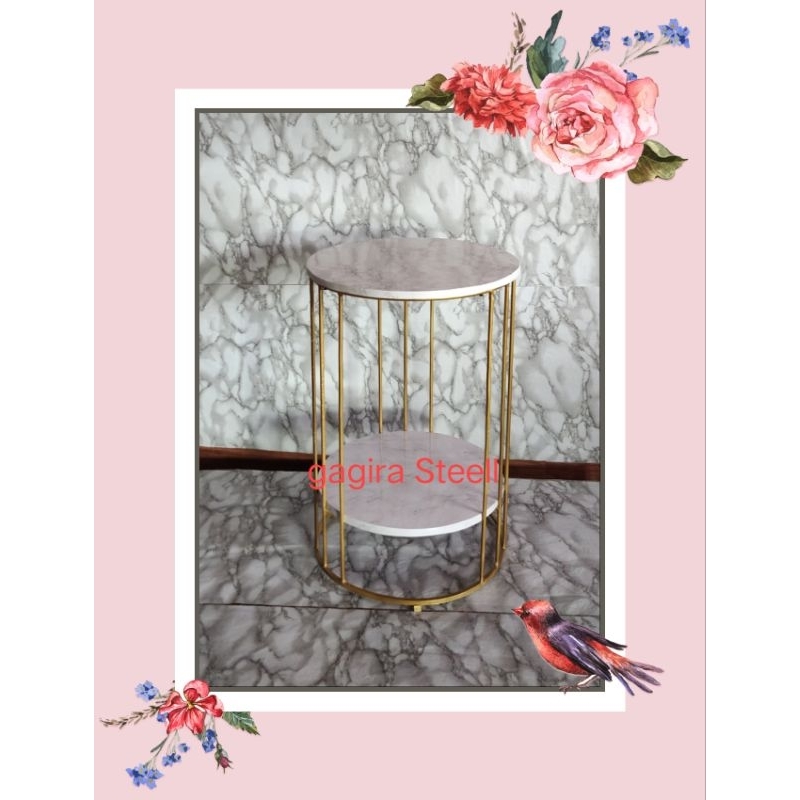 Jual Coffee table multifungsi tinggi 60 diameter 40 cm.meja sudut besi ...