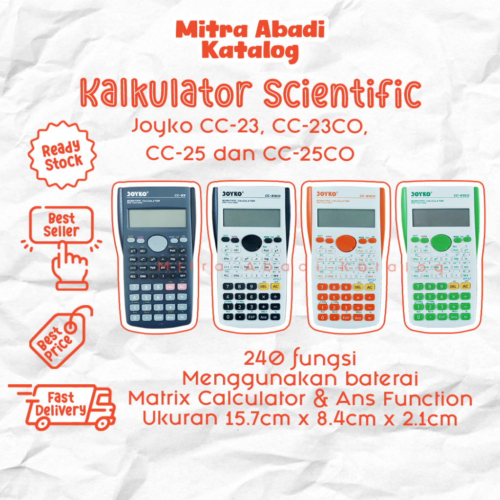 Jual kalkulator scientific murah joyko vis 1 calculator ilmiah estetik