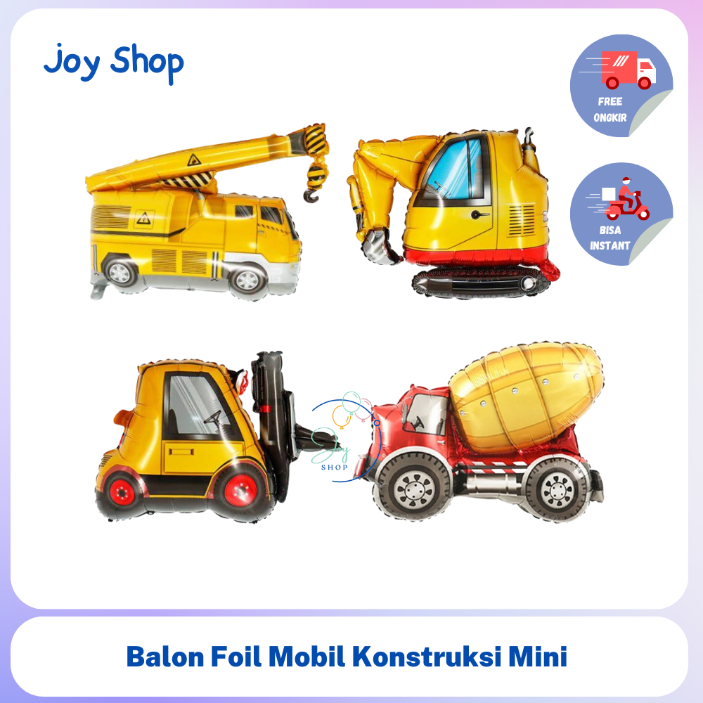 Jual Balon Kendaraan Foil Mobil konstruksi Mini Crane Forklift ...