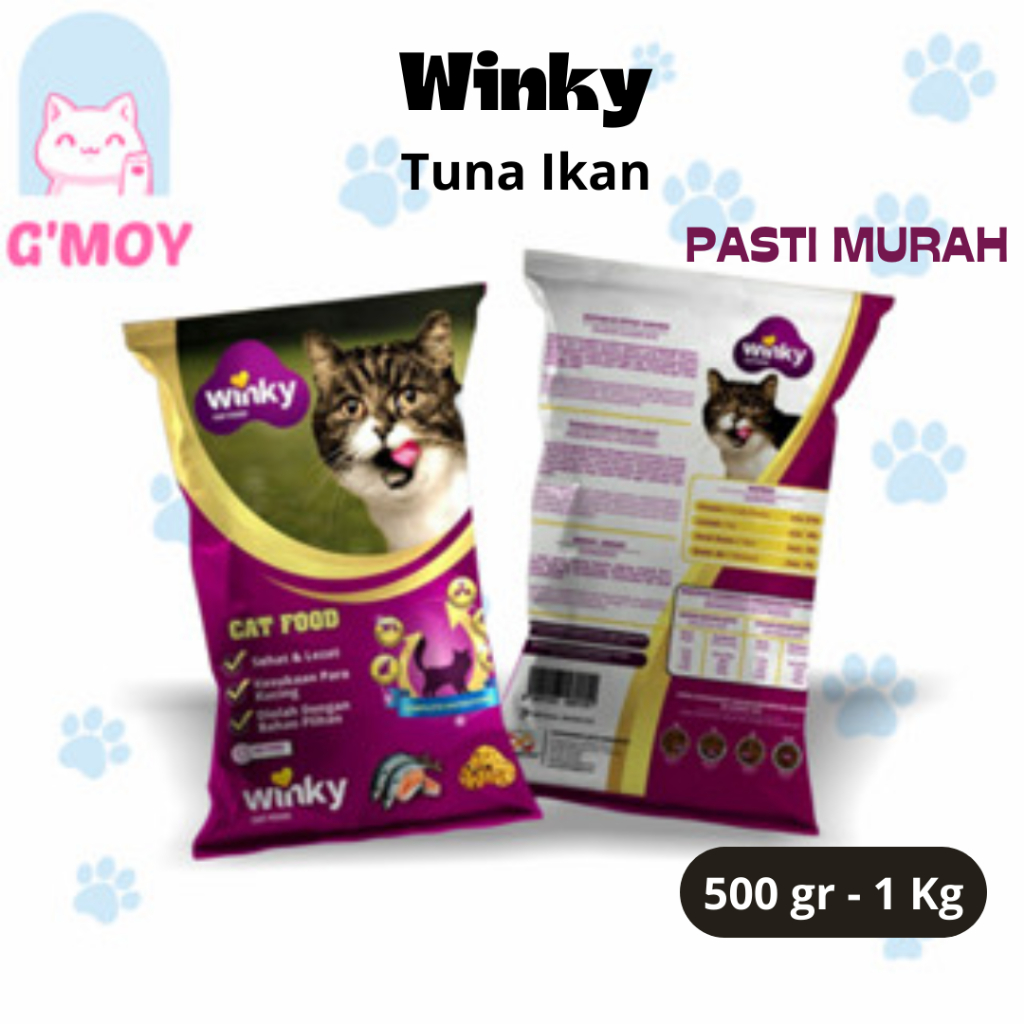 Jual Winky Adult Tuna Salmon Hati dan Ikan Makanan Kucing Kering Dewasa