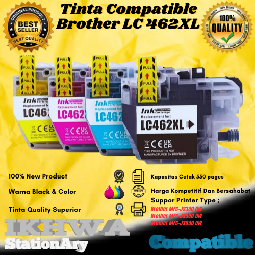 Jual TINTA CATRIDGE COMPATIBLE BROTHER LC462 XL LC462 X;L 1 SET ( BCYM ...