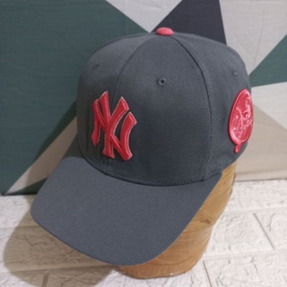 Jual MLB Korea Stamp Ball Cap LA - Navy Original 2023