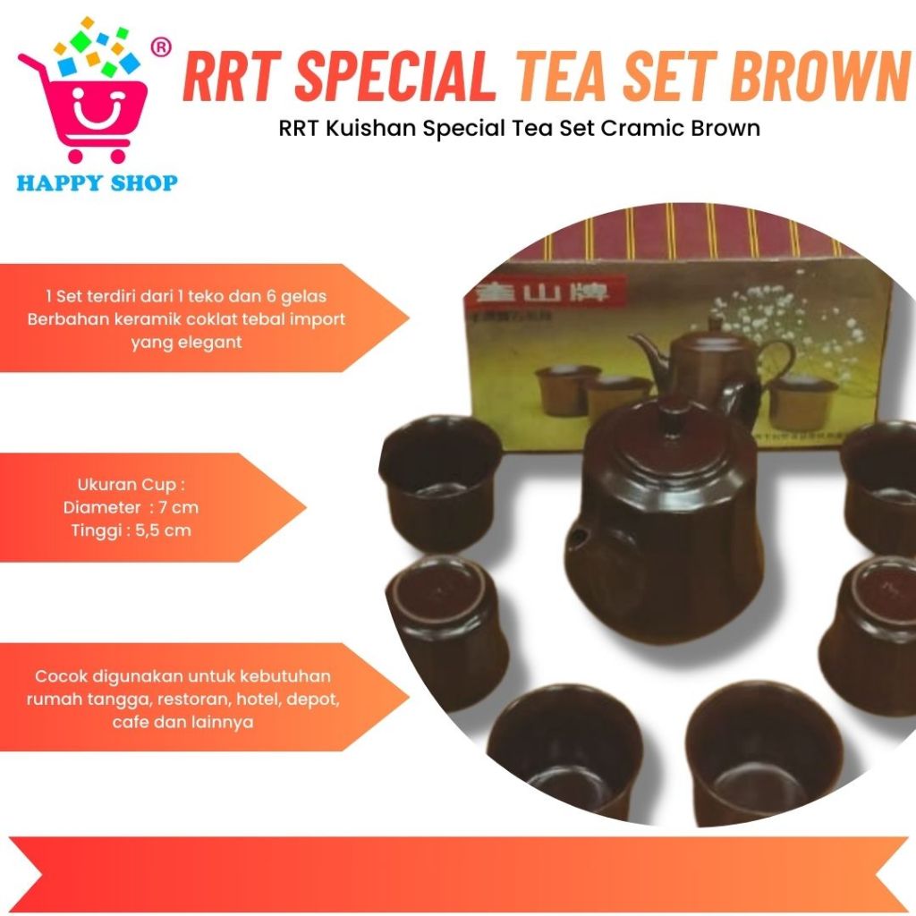Jual RRT Kuishan Specian Tea Set Cramic Brown / Tea Set Import | Shopee ...