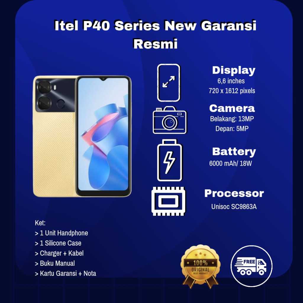 Jual Itel P40 4/64GB 4/128GB (Garansi Indonesia) | Shopee Indonesia