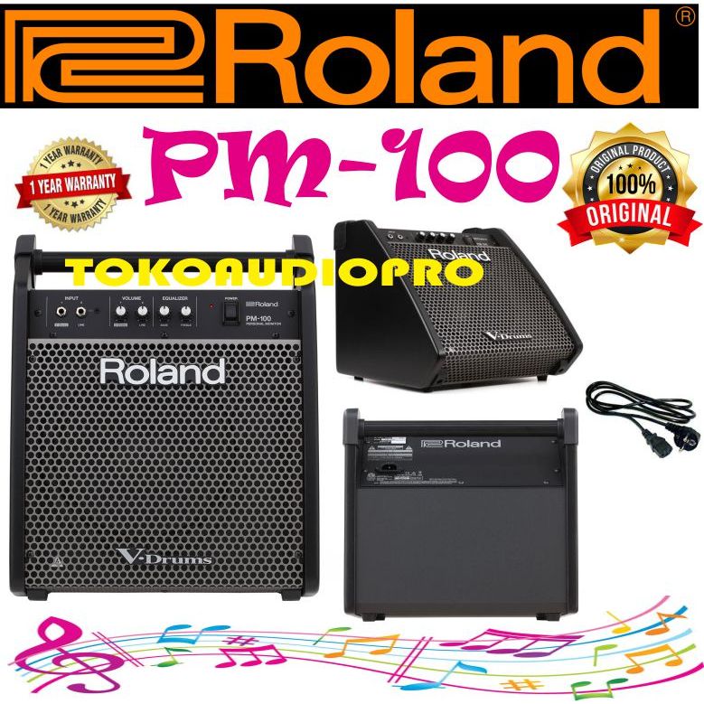 Jual Ampli Roland pm100 PM100 VDrum Speaker Monitor Drum Elektrik