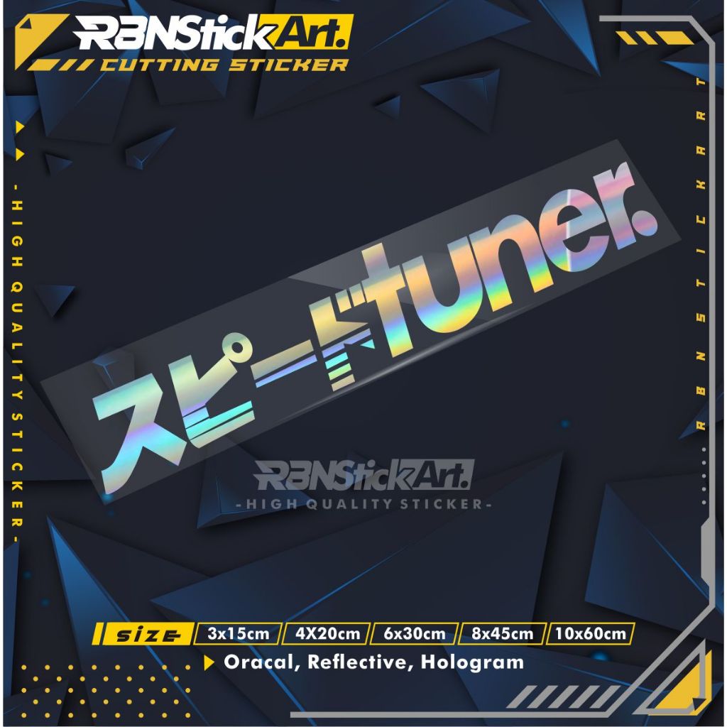 Jual CUTTING STICKER SPEEDTUNER KANJI JDM STIKER KACA MOBIL DAN MOTOR ...