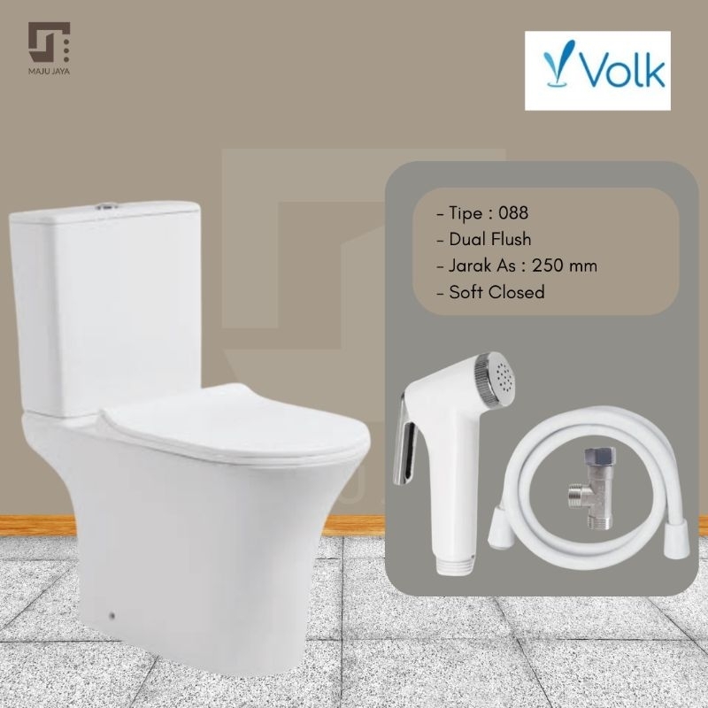 Jual KLOSET DUDUK SETARA TOTO KOMPLIT JET SHOWER / CLOSET TOILET DUDUK