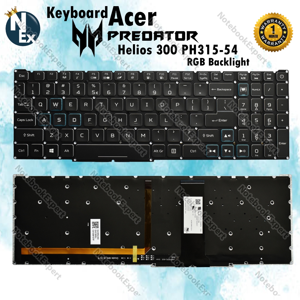 Jual Keyboard Acer Predator Helios 300 PH315-54 RGB Backlight | Shopee ...