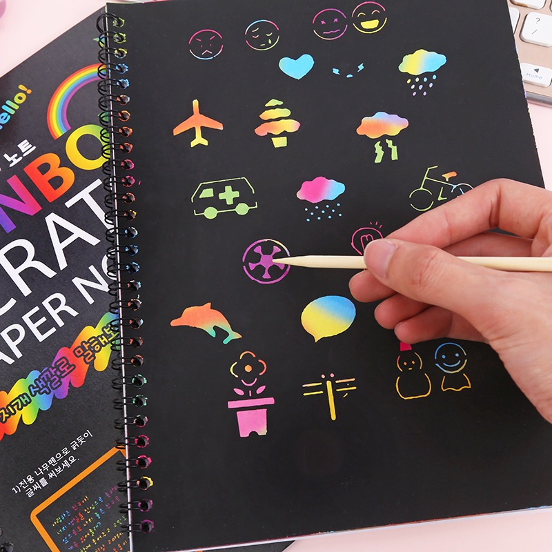 Jual Buku Magic Scratch Note Warna Warni Menggambar ukuran besar 19 x ...