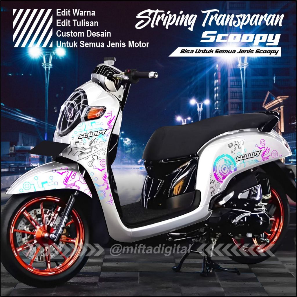 Jual Striping Motor Scoopy Transparan ESP FI NEW Striping Scoopy 2016 ...