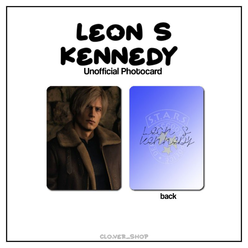 Jual Photocard Leon S Kennedy Resident Evil Fanmade | Shopee Indonesia