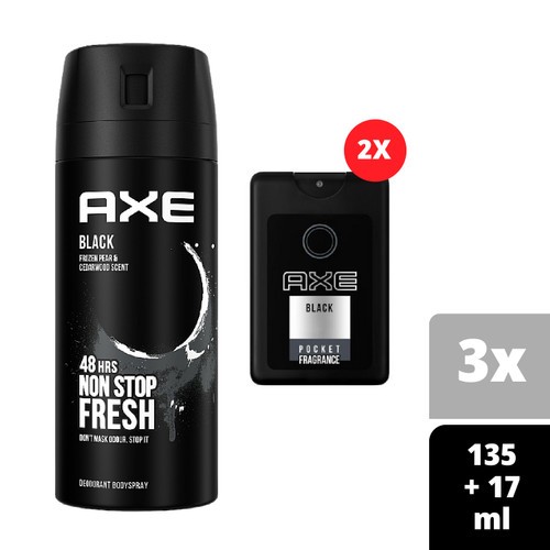 Jual Axe Deodorant Deo Body Spray Parfum Pria 135Ml + Saku 17ml