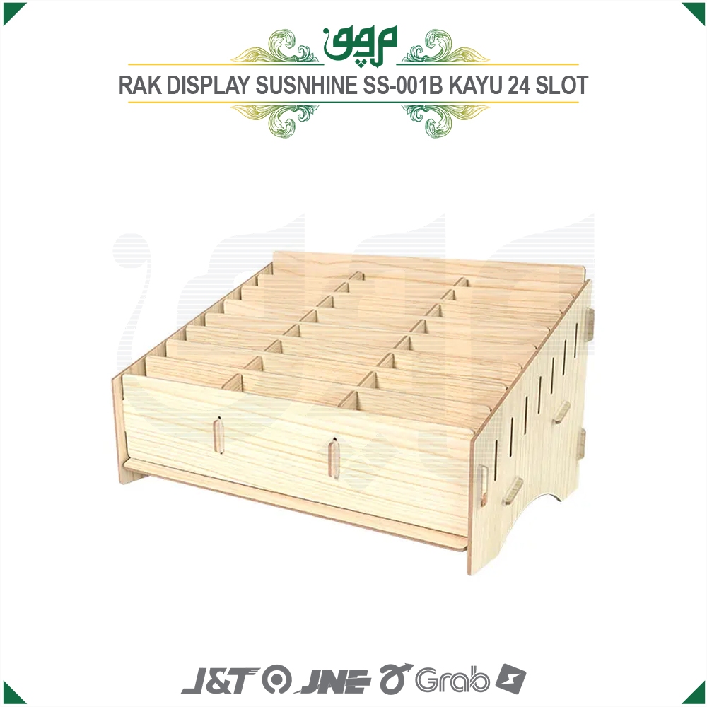 Jual Rak Display Sunshine SS-001B Kayu 24 Slot / Rak Display PVC 24 ...