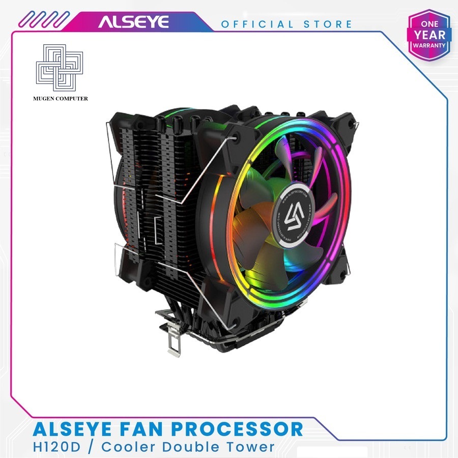 Jual Fan Processor Alseye H120D Cooler Double Tower RGB | Shopee Indonesia