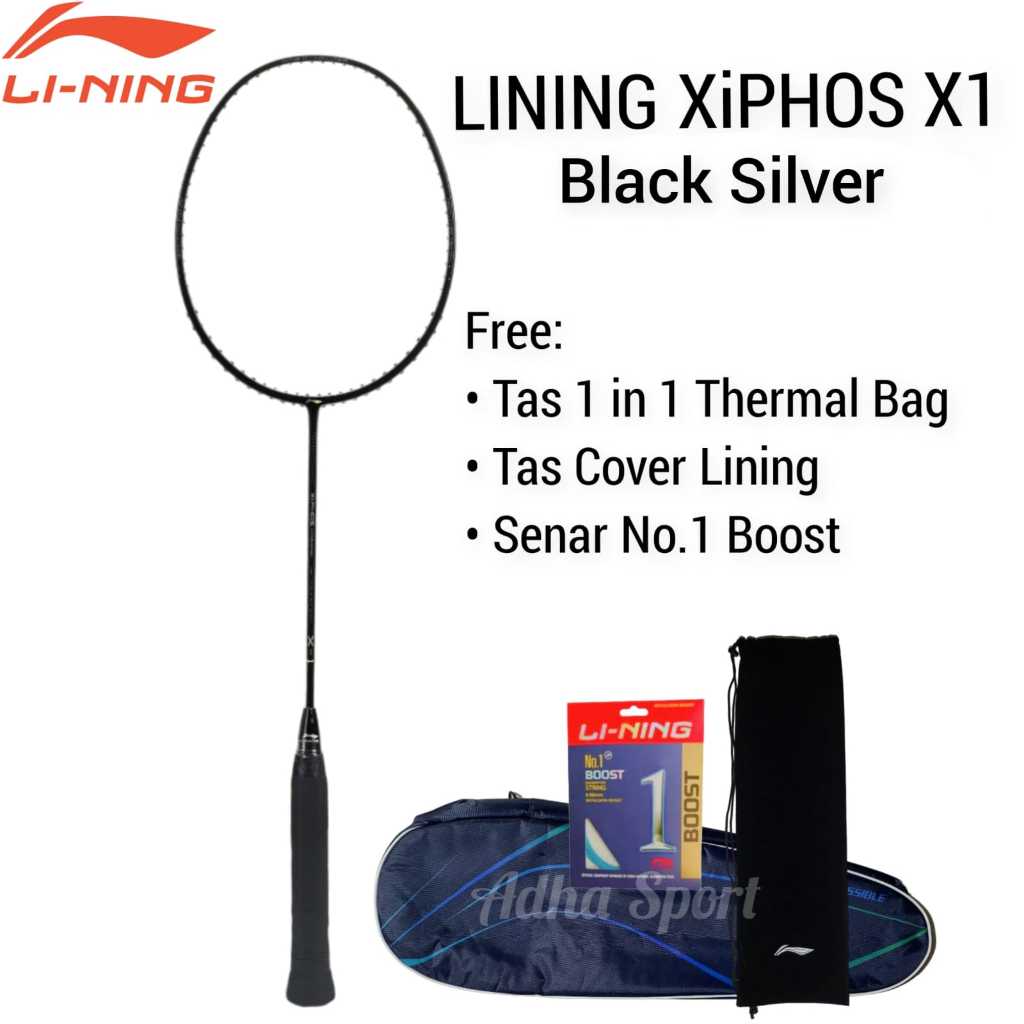 Jual Lining XiPhos X1 / XiPhos X1 Black Silver Raket Badminton