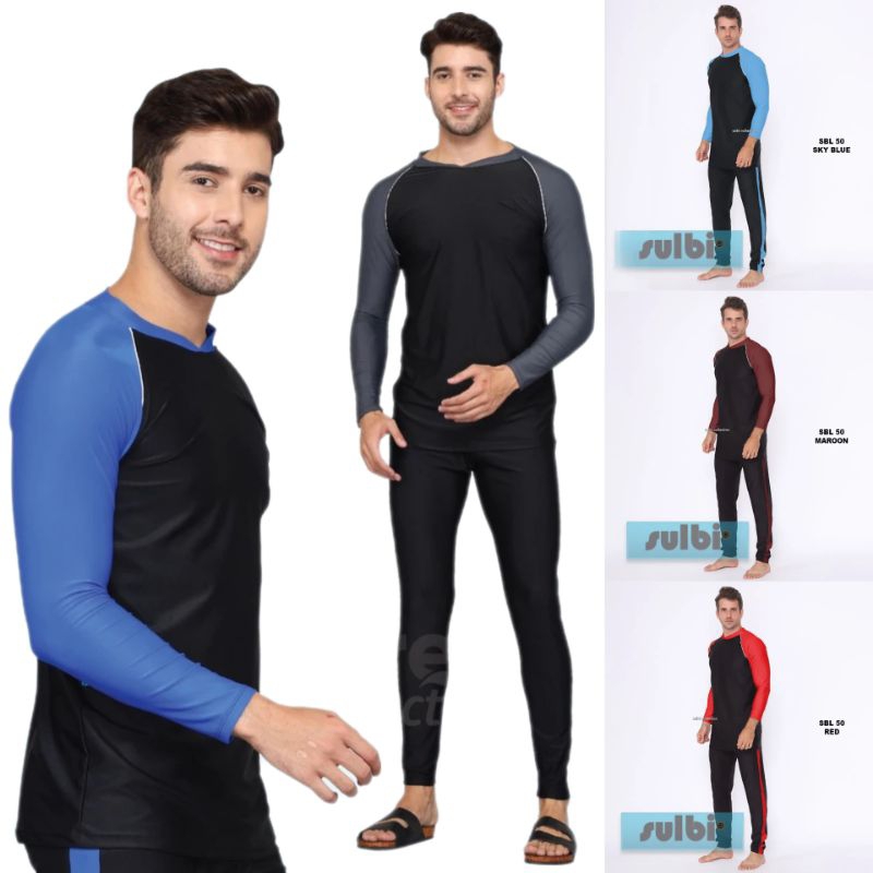Jual [BIG SIZE] SULBI Baju Renang Pria Setelan Panjang Ukuran Standar ...