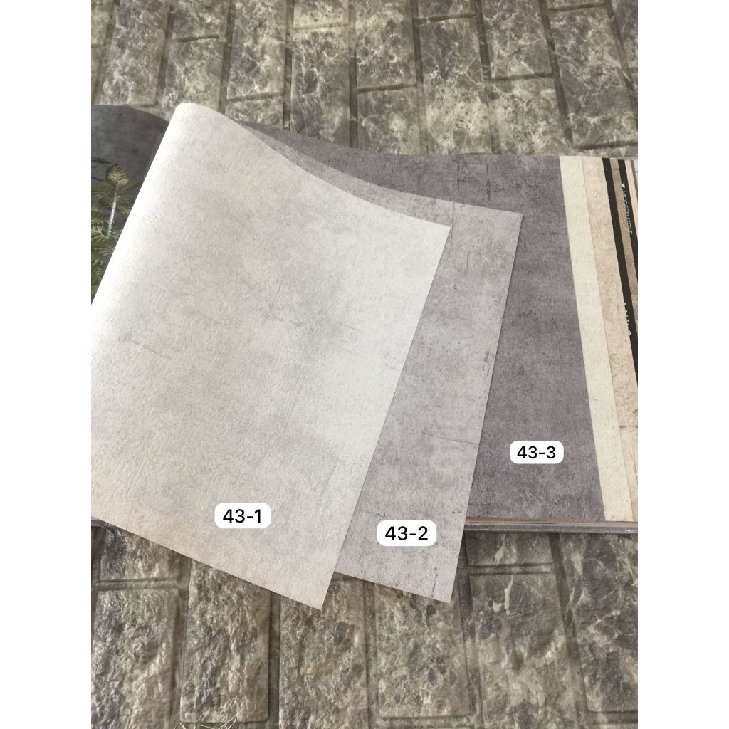 Jual WALLPAPER DINDING MOTIF SEMEN ACIAN INDUSTRIAL CREAM ABU NATURAL