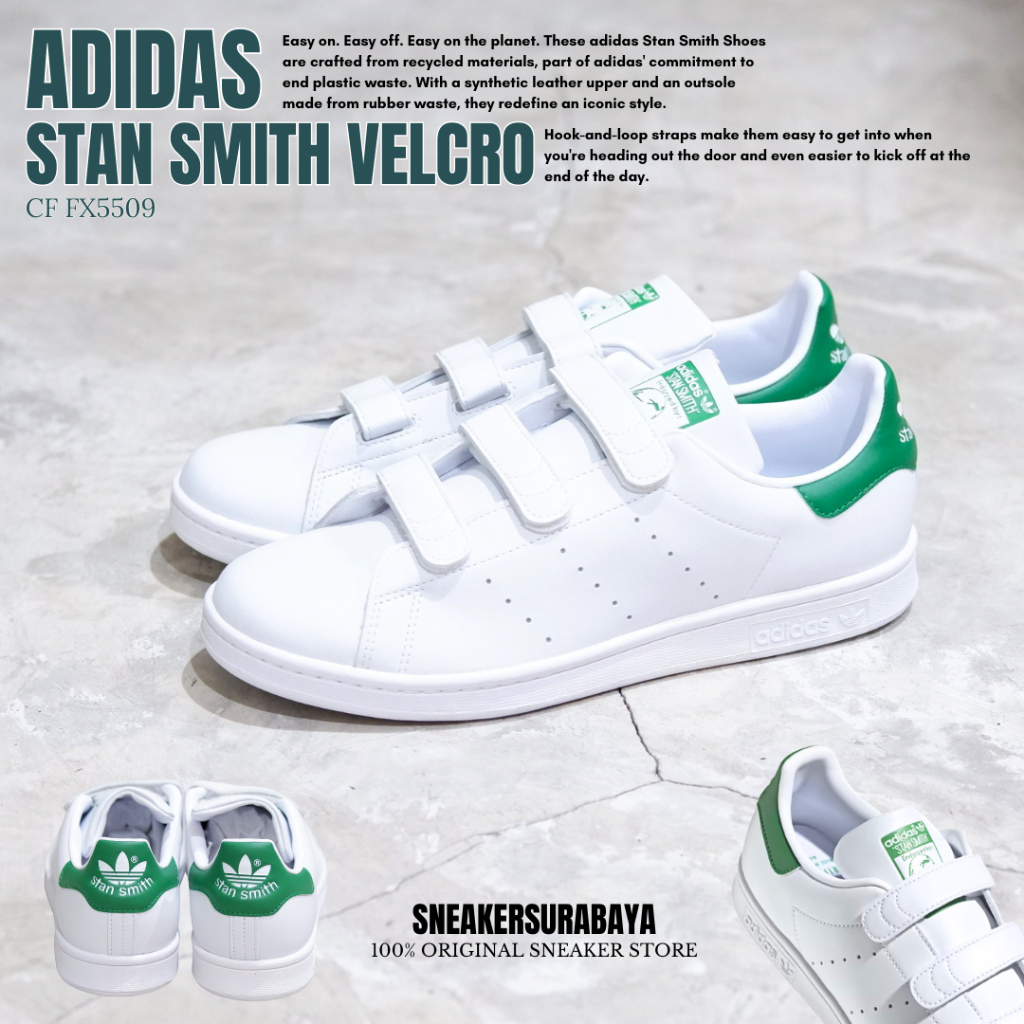 Adidas Originals Baskets Velcro Stan Smith CF | Stan Smith Enfant |