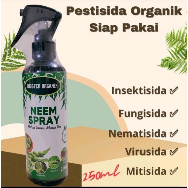 Jual NEEM SPRAY PESTISIDA ORGANIK 250 ML BAY BIOSFER PEMBASMI KUTU DAUN ...