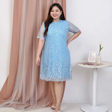 (Pasti Realpict) Dress Tile Allsize S M L XL XXL JUMBO Dress Tulle Pesta Dres Natal Dress