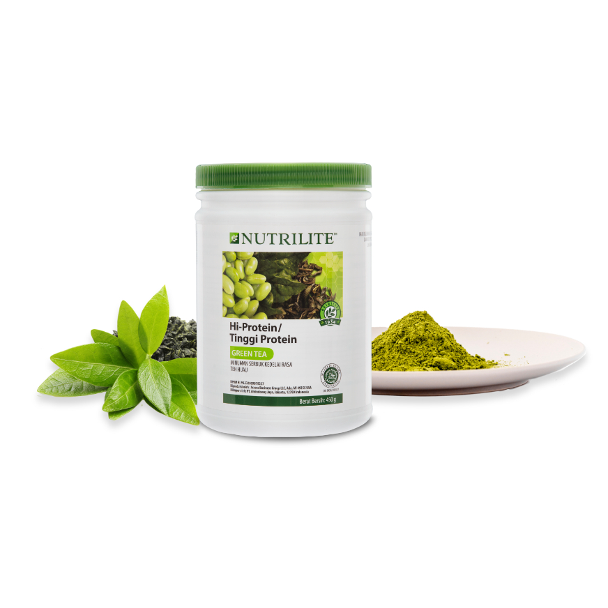 Jual nutrilite Hi Protein Greentea Green Tea Amway 500gr Shopee Indonesia