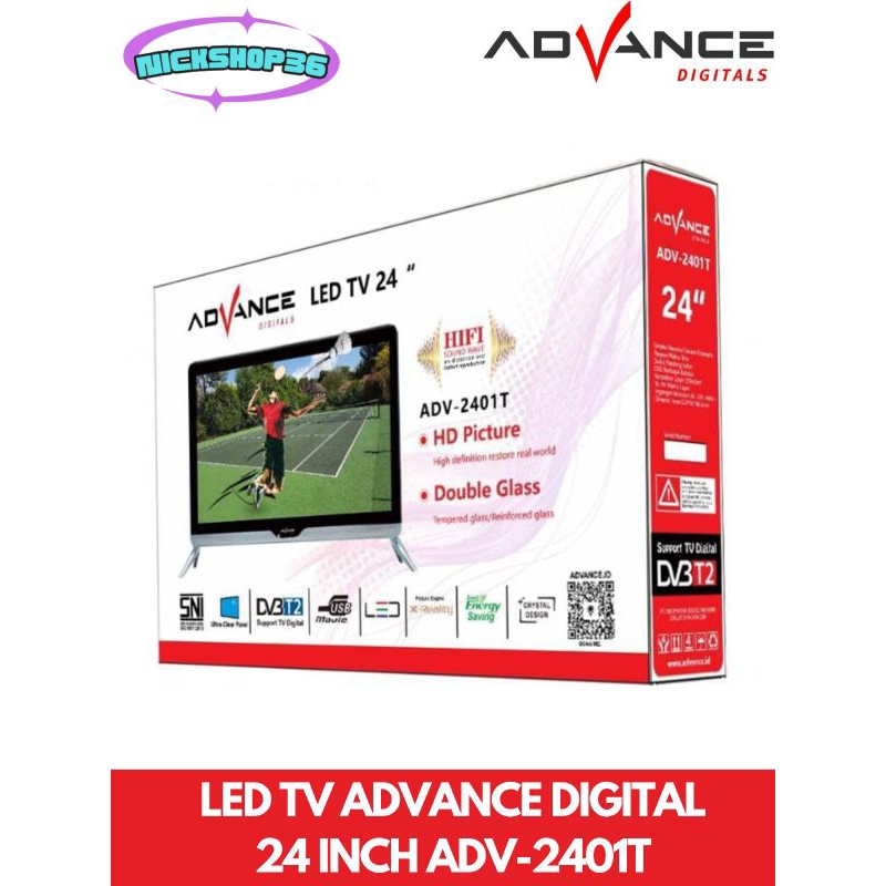 Jual LED TV ADVANCE DIGITAL 24 INCH ADV-2401T | Shopee Indonesia