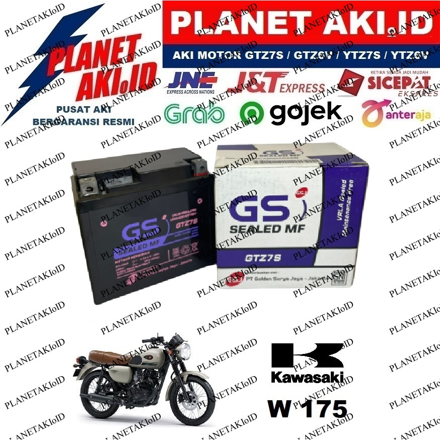Jual Aki Motor Kawasaki W175 W 175 GTZ7S Accu Kering MF | Shopee Indonesia