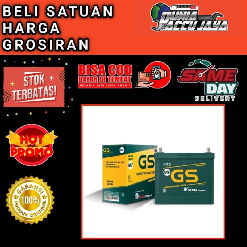 Jual Aki Mobil Gs Mf Astra ORIGINAL NS60L ( 46b24L ) 12v 45ah Corolla ...