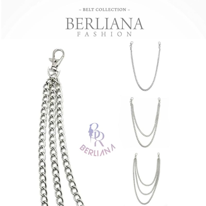 Jual CHAIN BELT SILVER - AKSESORIS SABUK PENGAIT RANTAI KOREA ANTI ...