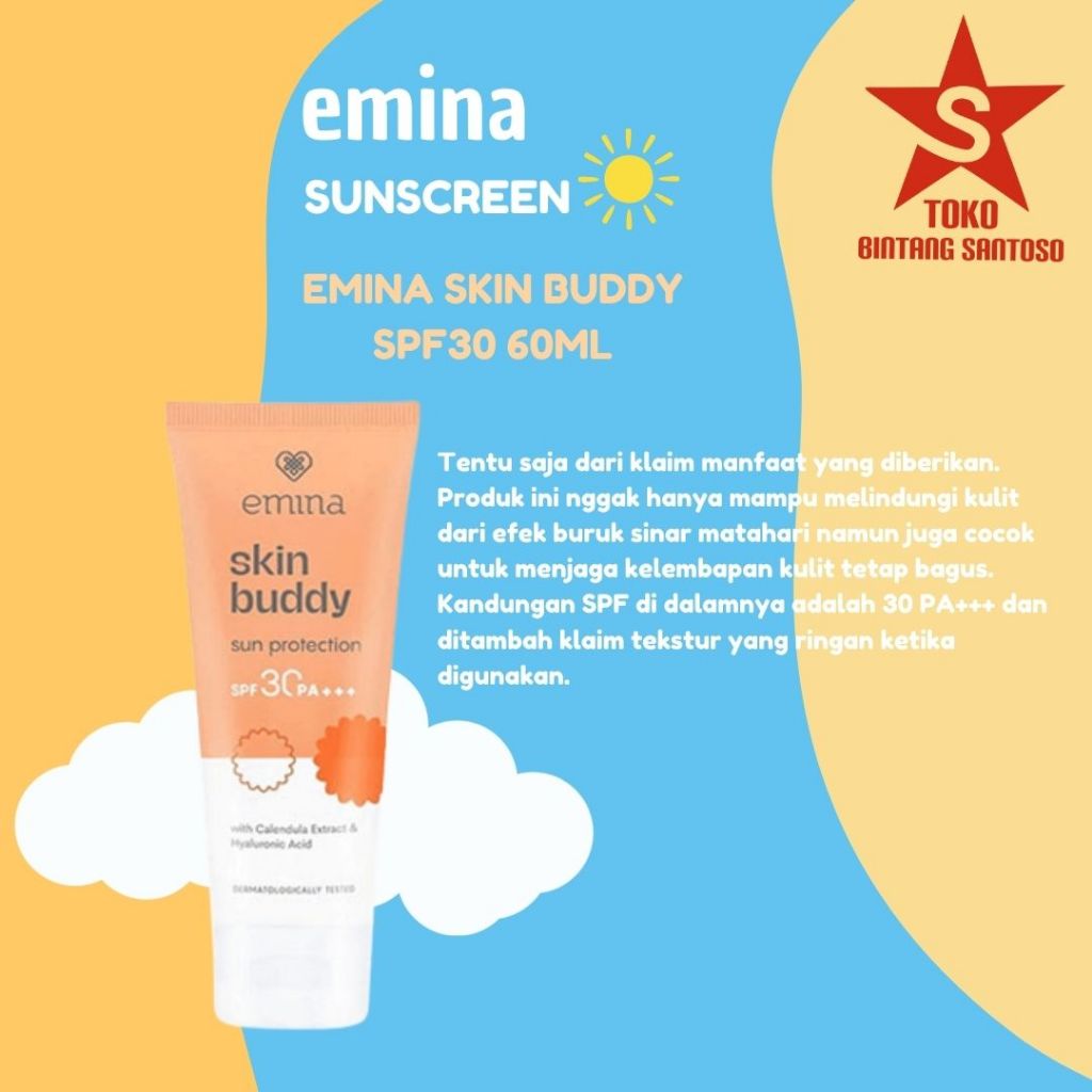 Jual Emina Skin Buddy Sun Protection SPF 30 PA+++ 60 mL Sunscreen